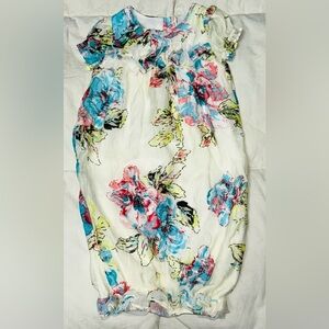Boutique brand Isabella and Chloe sweet floral gown sz NB EUC smoke free home